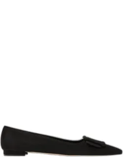Maysale Suede Buckle Ballerina Flat