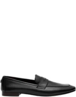 Leather Flat Penny Loafers