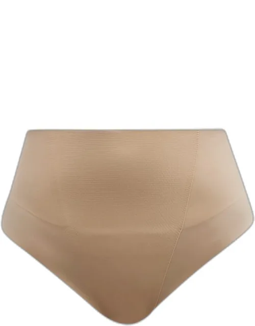 High-rise Smoothing Thong With Targeted Compression Panels