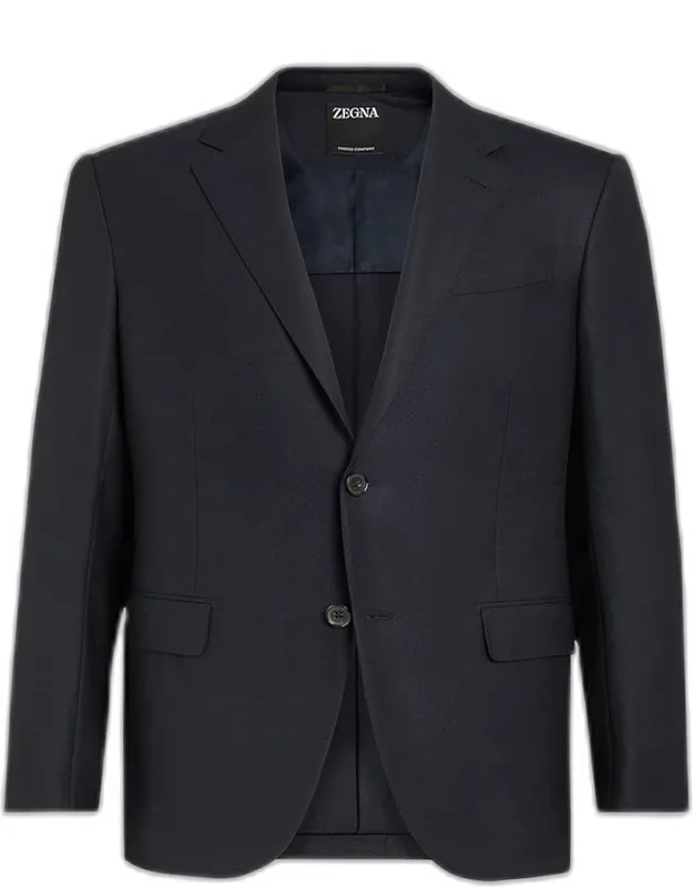 Solid Trofeo Wool Regular-fit Blazer
