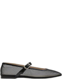Mesh Mary Jane Ballerina Flat