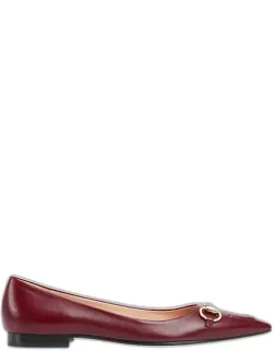 Leather Horsebit Ballerina Flats