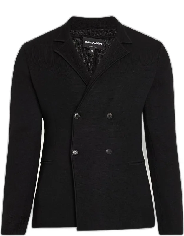 Wool-cashmere Rib Stitch Blazer