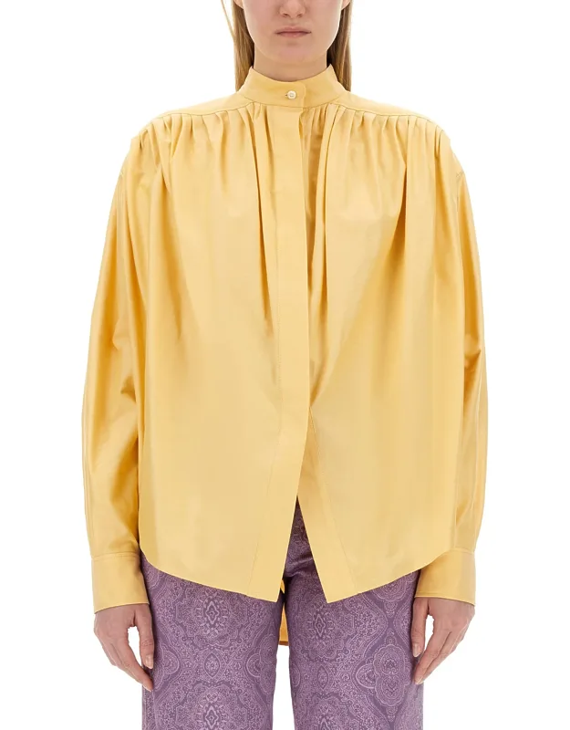 Etro Cotton Poplin Blouse Regular Fit 100% Cotton Made In Italy