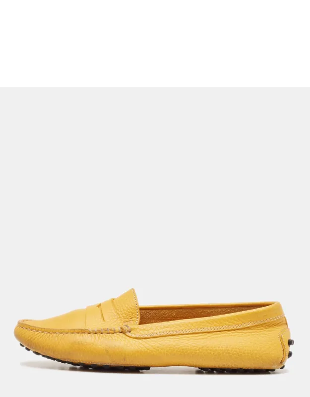 Perforated Leather Slip-on Loafers