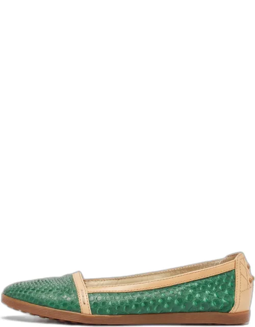 Snakeskin And Leather Loafers