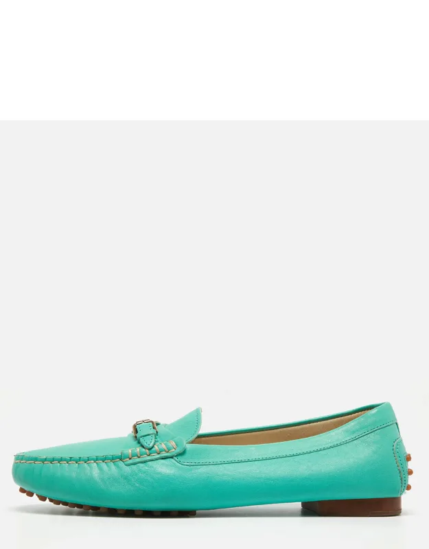 Leather Buckle Loafers