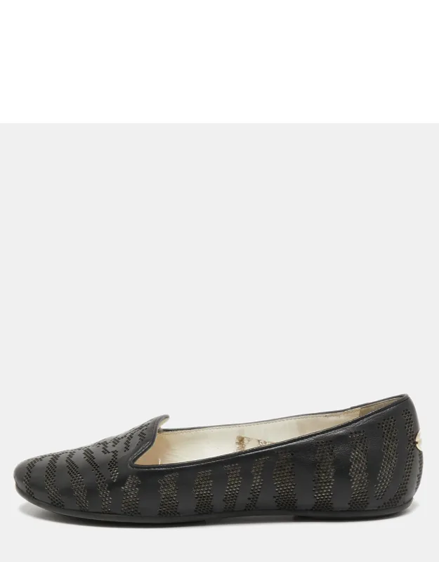 Leather Laser Cut Ballet Flats