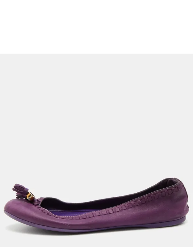 Leather Tassel Ballet Flats