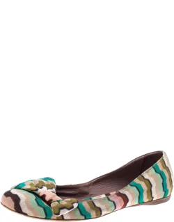Knitted Fabric Bow Ballet Flats