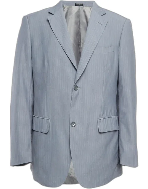 Ermenegildo Zegna Striped Wool Blazer With Long Sleeves And Classic Details