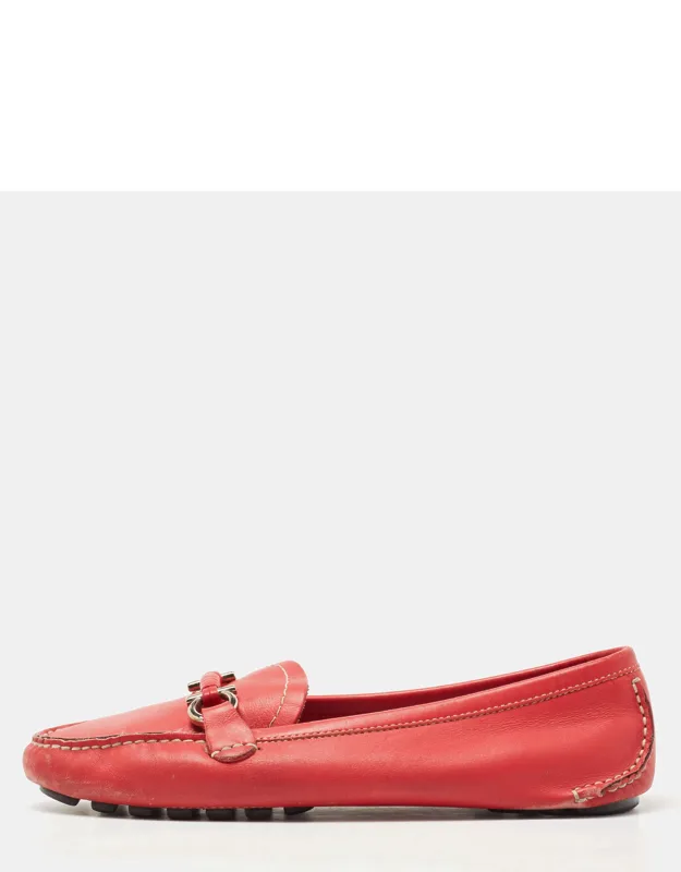 Leather Gancini Slip-on Loafers