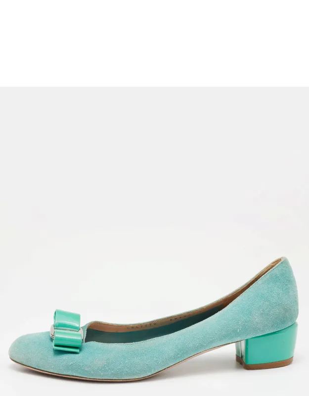 Suede And Patent Bow Varina Ballet Flats