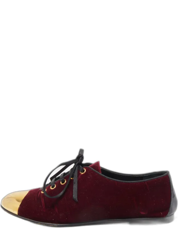 Velvet Lace Up Loafers