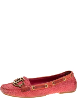 Python Leather Loafers