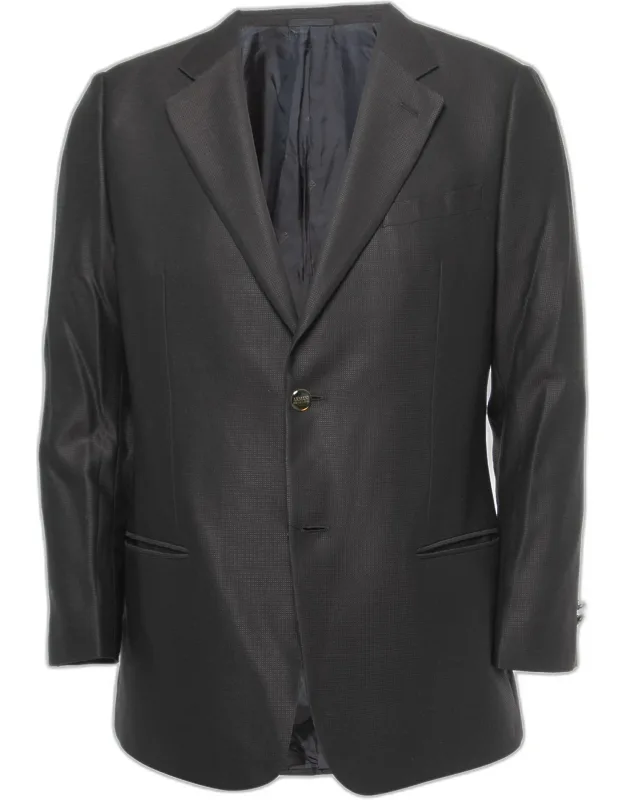 Textured Wool Single-breasted Blazer