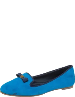 Suede Leather Bow Slip-on Loafers