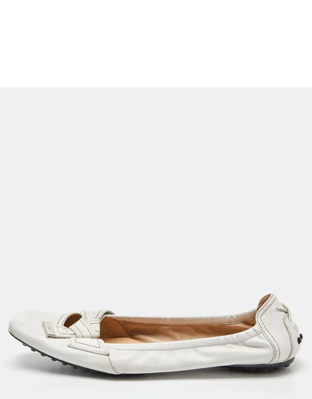 Leather Bow Ballet Flats