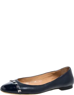 Leather Pim Chain Ballet Flats