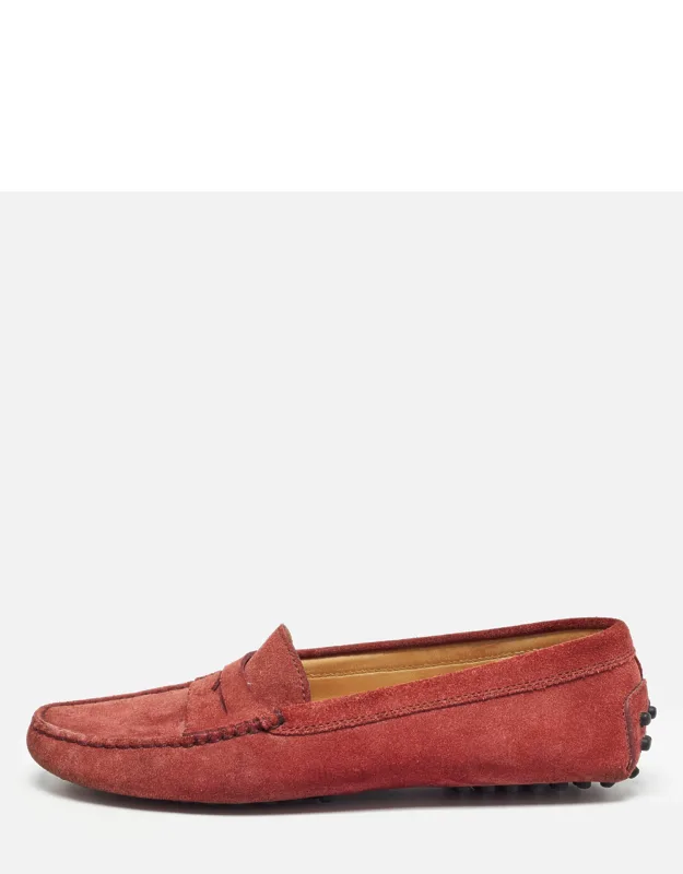 Suede Gommino Penny Slip On Loafers