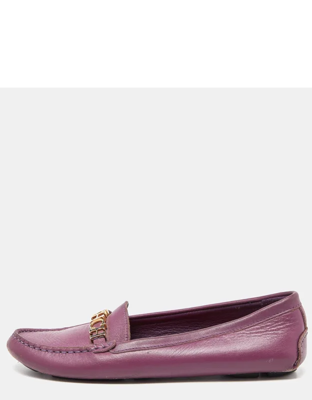 Leather Logo Detail Loafers