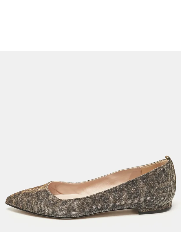 Gold Glitter Ballet Flats