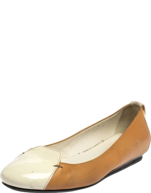 Patent And Leather Ballet Flats