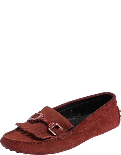 Suede Tassel Slip On Loafers