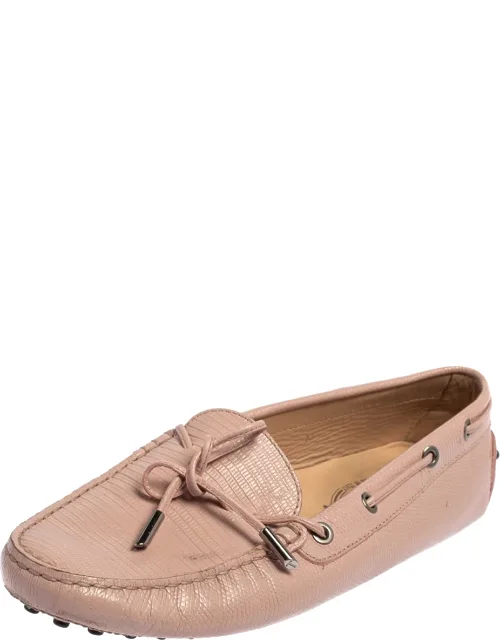 Lizard Embossed Leather Slip-on Loafers