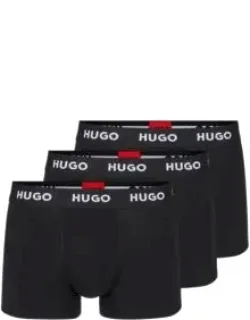 Three-pack Of Logo-waistband Trunks In Stretch Cotton