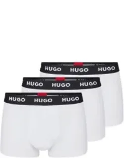 Three-pack Of Logo-waistband Trunks In Stretch Cotton