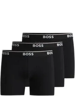 Three-pack Of Stretch-cotton Boxer Briefs With Logos