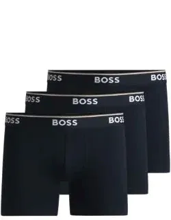 Three-pack Of Stretch-cotton Boxer Briefs With Logos
