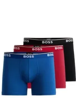 Three-pack Of Stretch-cotton Boxer Briefs With Logos