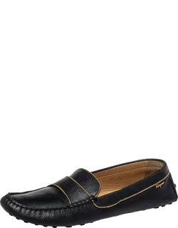 Lizard Embossed Leather Slip-on Loafers