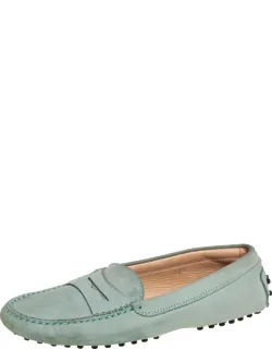 Nubuck Leather Penny Slip On Loafers