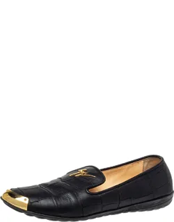 Croc Embossed Leather Slip-on Loafers