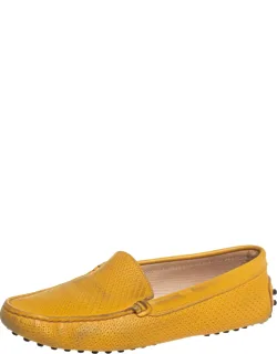 Perforated Leather Slip-on Loafers