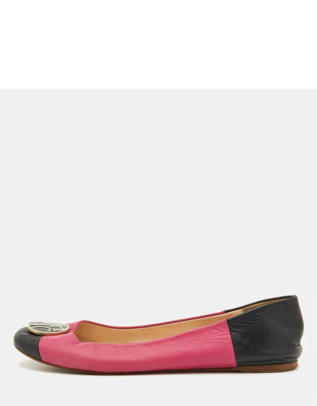 Leather Logo Ballet Flats
