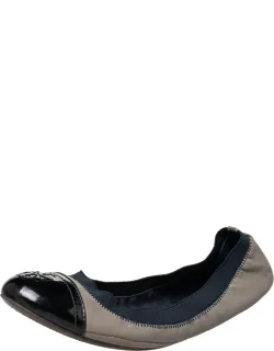 Leather And Elastic Gabby Scrunch Ballet Flats