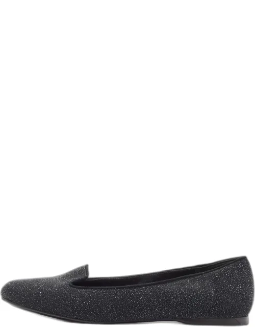 Glitter Suede Ballet Flats