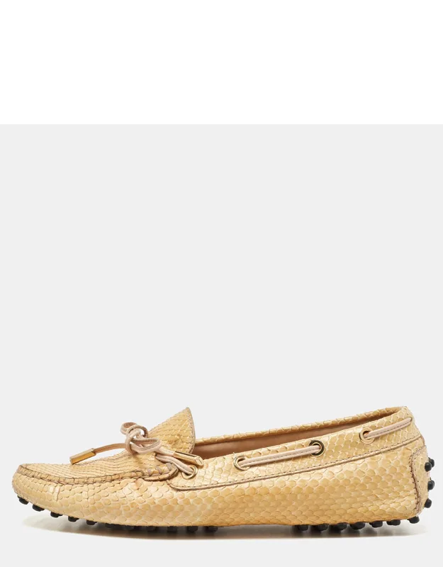 Watersnake Leather Penny Slip On Loafers