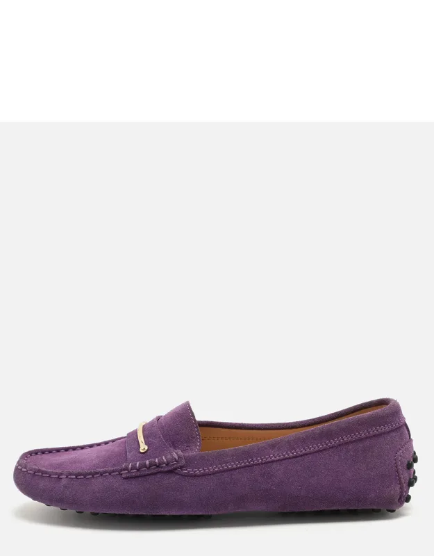 Suede Embellished Loafers