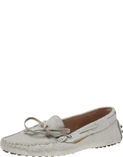 Silver Glitter Slip-on Loafers