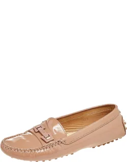Patent Leather Logo Bit Slip On Loafers
