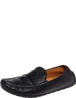 Microguccissima Leather Slip-on Loafers