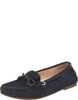 Leather Bow Slip-on Loafers
