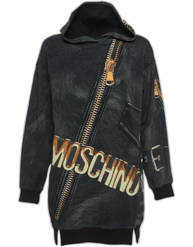 Printed Cotton Hoodie Dress