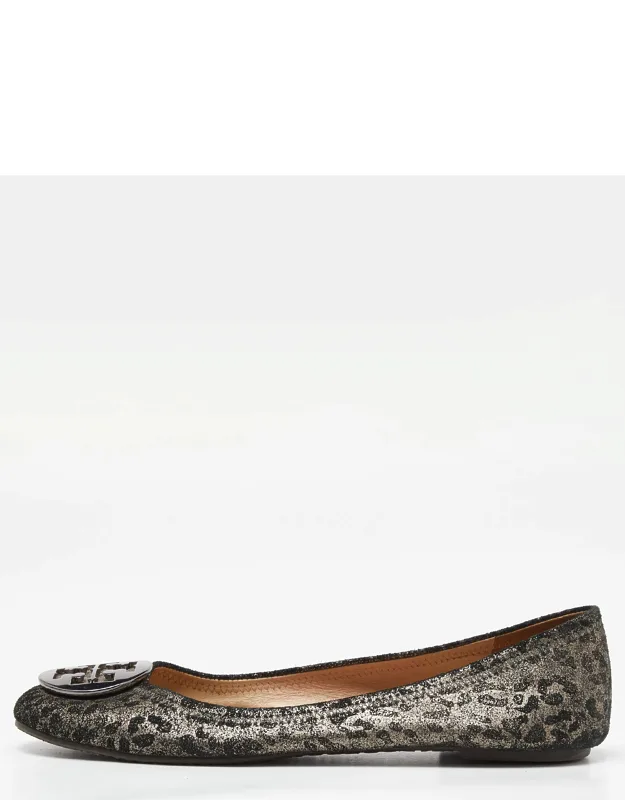 Printed Suede Micro Ballet Flats
