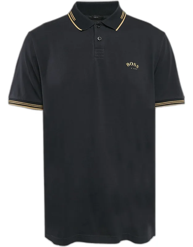 Pique Cotton Curved Polo T-shirt